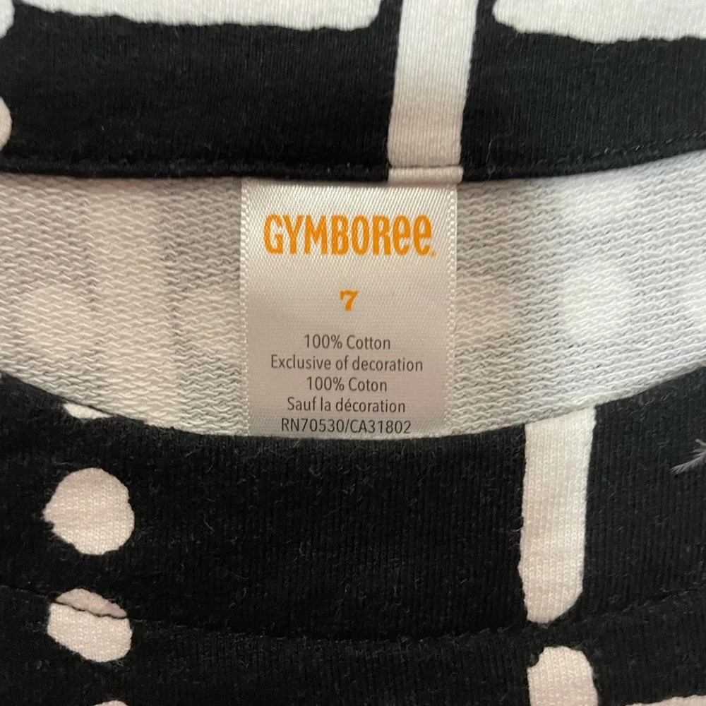 Black and White Patterned Long-Sleeve Dress from Gymboree